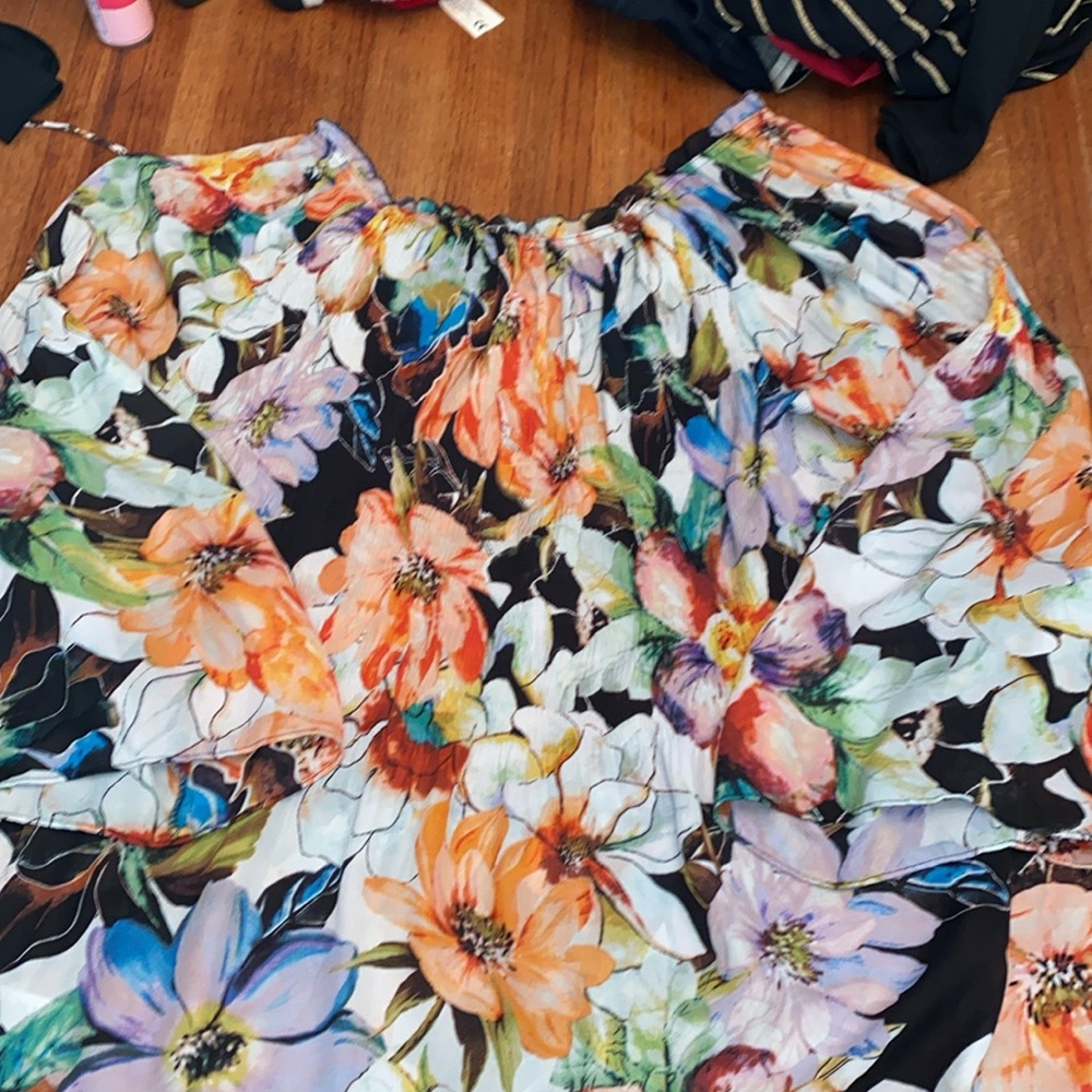 Spense Extra Large, Flowered Blouse, Three-Quarte… - image 5